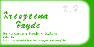 krisztina hayde business card